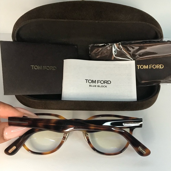 💯 - New Authentic Tom Ford FT5783-D-B 053 47 Shiny Classical Havana/T Logo E… - Picture 10 of 14